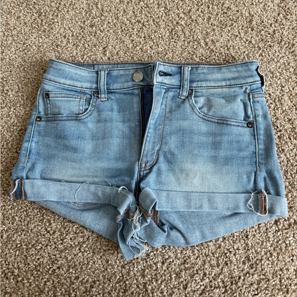 American Eagle Light-Wash Denim Jean Shorts